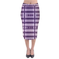 Purple Tigress Velvet Midi Pencil Skirt by Sparkle