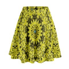 Yellow Kolodo High Waist Skirt by Sparkle