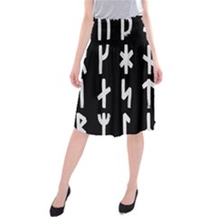 Younger Futhark Rune Set Collected Inverted Midi Beach Skirt by WetdryvacsLair