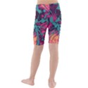 Pink and turquoise alcohol ink Kids  Mid Length Swim Shorts View2