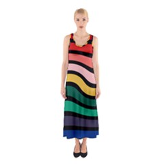 Nine 9 Bar Rainbow Sea Sickness Sleeveless Maxi Dress by WetdryvacsLair