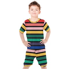 Nine 9 Bar Rainbow Kids  Tee And Shorts Set by WetdryvacsLair