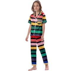 Nine 9 Bar Rainbow Kids  Satin Short Sleeve Pajamas Set by WetdryvacsLair