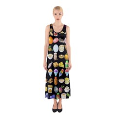 Glitch Glitchen Food Pattern Two Sleeveless Maxi Dress by WetdryvacsLair