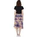 Purple and yellow abstract Frill Hi Low Chiffon Skirt View2