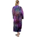 Multicolored abstract Maxi Velour Kimono View2