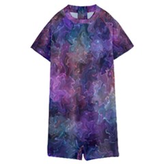 Multicolored Abstract Kids  Boyleg Half Suit Swimwear by Dazzleway