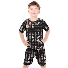 Glitch Glitchen Misc Three Kids  Tee And Shorts Set by WetdryvacsLair