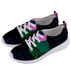 Vaporwave Old Moon Over Nyc Women s Lightweight Sports Shoes by WetdryvacsLair