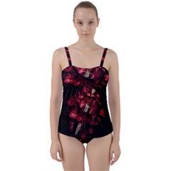 Love Deception Concept Artwork Twist Front Tankini Set by dflcprintsclothing