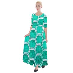 Hexagon Windows Half Sleeves Maxi Dress by essentialimage