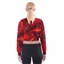 Red Vivid Marble Pattern Cropped Sweatshirt View2