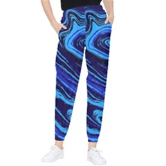 Blue Vivid Marble Pattern 16 Tapered Pants by goljakoff