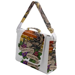 Possum - Mentally Sick Physically Thick Box Up Messenger Bag by Valentinaart