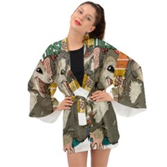 Possum - Be Urself Long Sleeve Kimono by Valentinaart