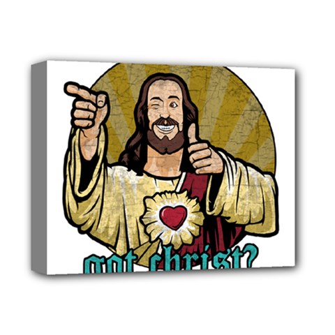 Buddy Christ Deluxe Canvas 14  X 11  (stretched) by Valentinaart