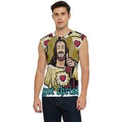 Buddy Christ Men s Raglan Cap Sleeve Tee by Valentinaart