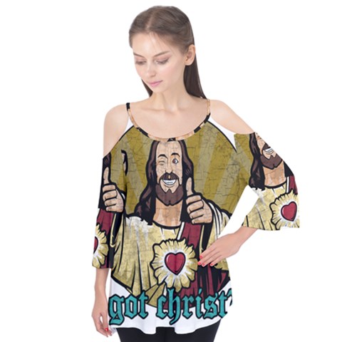 Buddy Christ Flutter Tees by Valentinaart