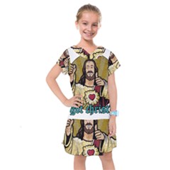 Buddy Christ Kids  Drop Waist Dress by Valentinaart