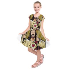 Buddy Christ Kids  Short Sleeve Dress by Valentinaart