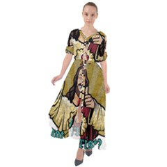 Buddy Christ Waist Tie Boho Maxi Dress by Valentinaart