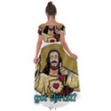 Buddy Christ Off Shoulder Open Front Chiffon Dress View2