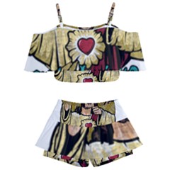 Buddy Christ Kids  Off Shoulder Skirt Bikini by Valentinaart