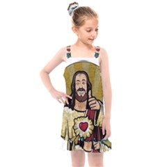 Buddy Christ Kids  Overall Dress by Valentinaart