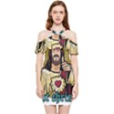 Buddy Christ Shoulder Frill Bodycon Summer Dress View1