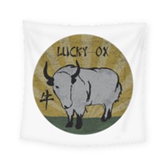 Chinese New Year ¨c Year Of The Ox Square Tapestry (small) by Valentinaart