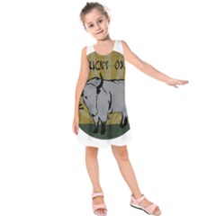 Chinese New Year ¨c Year Of The Ox Kids  Sleeveless Dress by Valentinaart