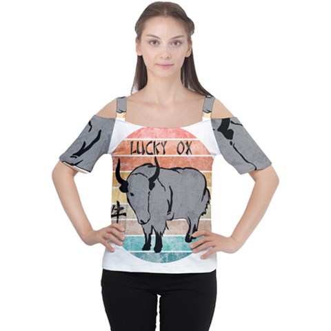 Chinese New Year ¨c Year Of The Ox Cutout Shoulder Tee by Valentinaart