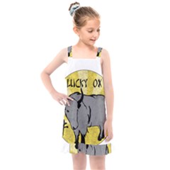 Chinese New Year ¨c Year Of The Ox Kids  Overall Dress by Valentinaart