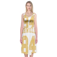 Orwell 84 Midi Sleeveless Dress by Valentinaart