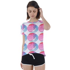 Colorful Short Sleeve Foldover Tee by Sparkle