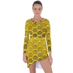 Hexagon Windows Asymmetric Cut-out Shift Dress by essentialimage