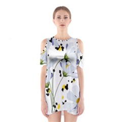 Tree Poppies  Shoulder Cutout One Piece Dress by Sobalvarro