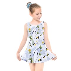 Tree Poppies  Kids  Skater Dress Swimsuit by Sobalvarro