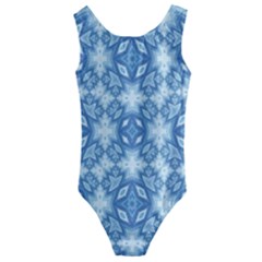 Blue Pattern Kids  Cut-out Back One Piece Swimsuit by Dazzleway