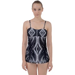 Black And White Babydoll Tankini Set by Dazzleway