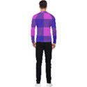 Blue And Pink Buffalo Plaid Check Squares Pattern Men s Long Sleeve Rash Guard View2