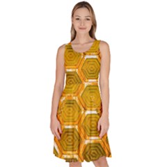 Hexagon Windows Knee Length Skater Dress With Pockets by essentialimage