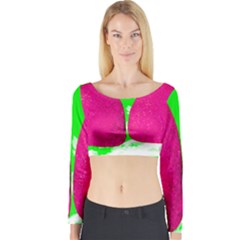 Two Hearts Long Sleeve Crop Top by essentialimage