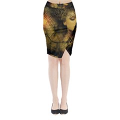 Surreal Steampunk Queen From Fonebook Midi Wrap Pencil Skirt by 2853937