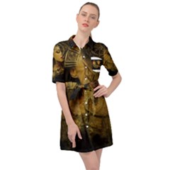 Surreal Steampunk Queen From Fonebook Belted Shirt Dress by 2853937