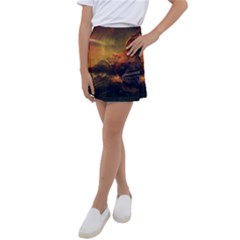 Tiger King In A Fantastic Landscape From Fonebook Kids  Tennis Skirt by 2853937