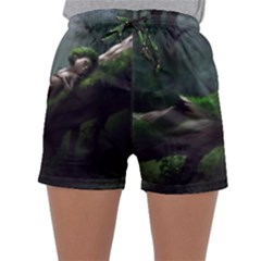 Wooden Child Resting On A Tree From Fonebook Sleepwear Shorts by 2853937