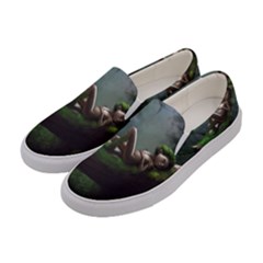 Wooden Child Resting On A Tree From Fonebook Women s Canvas Slip Ons by 2853937