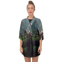 Wooden Child Resting On A Tree From Fonebook Half Sleeve Chiffon Kimono by 2853937