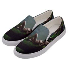 Wooden Child Resting On A Tree From Fonebook Men s Canvas Slip Ons by 2853937